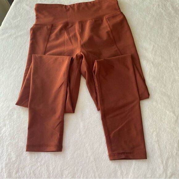 Old Navy PowerSoft Leggings and Sports Bra Set Rust 10/12 activewear workout - Picture 8 of 13